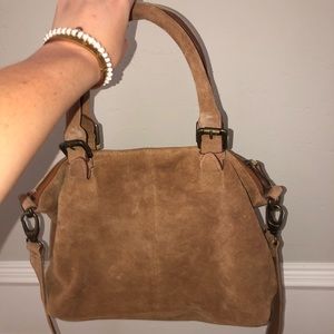 Urban Outfitters tan suede cross body bag